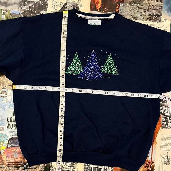 Vintage Christmas Embellished Pullover Sweater - Picture 5 of 7